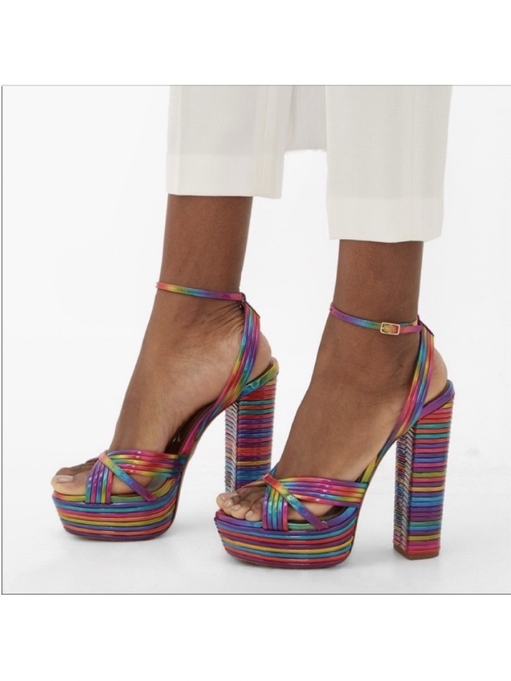 EUC Aquazzura Sundance platform 35 $895 - Picture 6 of 16